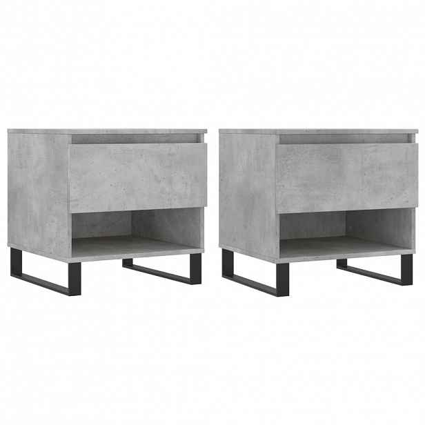 vidaXL Konferenční stolky 2 ks betonově šedé 50 x 46 x 50 cm kompozit