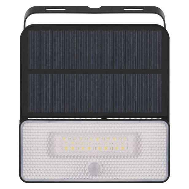 EMOS Solární LED reflektor SOLO II s pohybovým čidlem černý/neutrální bílá
