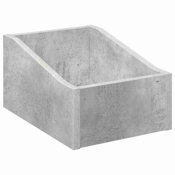 vidaXL Krabice na LP desky Betonově šedá 23 x 33 x 16 cm
