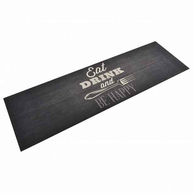 vidaXL Kuchyňský koberec omyvatelný Kuchyně černý 60 x 180 cm samet