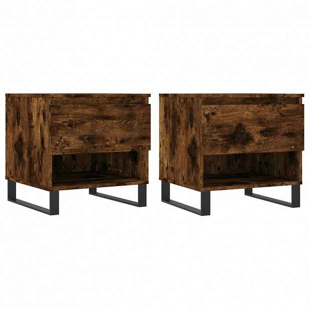 vidaXL Konferenční stolky 2 ks kouřový dub 50x46x50cm kompozitní dřevo