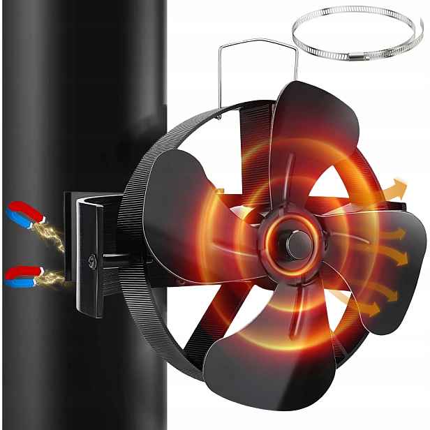 Krbový Ventilátor Se 4 Lopatkami, Úspora Energie, Tichý, Magnetický