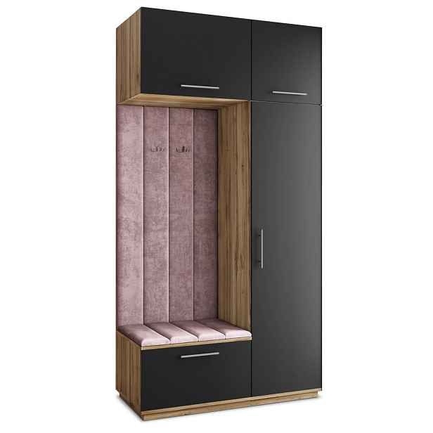 MASSENO MODERNÍ PŘEDSÍŇOVÁ SESTAVA REMA, 120/240/60 cm, dub Wotan
