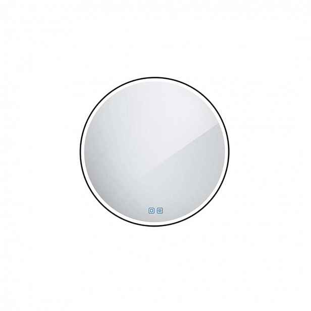 Nimco - Zrcadlo s LED osvětlením, průměr 60 cm, dotykový senzor, černá ZPC 28000RVX-90