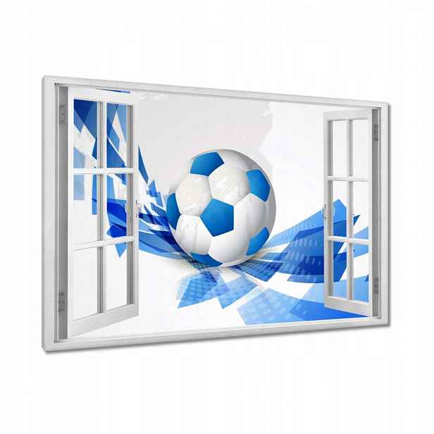 Obrazy 90x60 Modrý fotbal