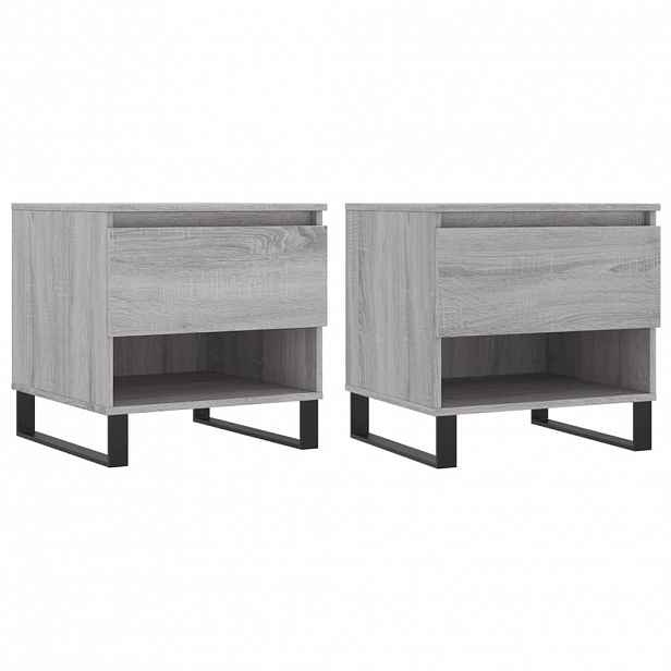 vidaXL Konferenční stolky 2 ks šedé sonoma 50x46x50cm kompozitní dřevo