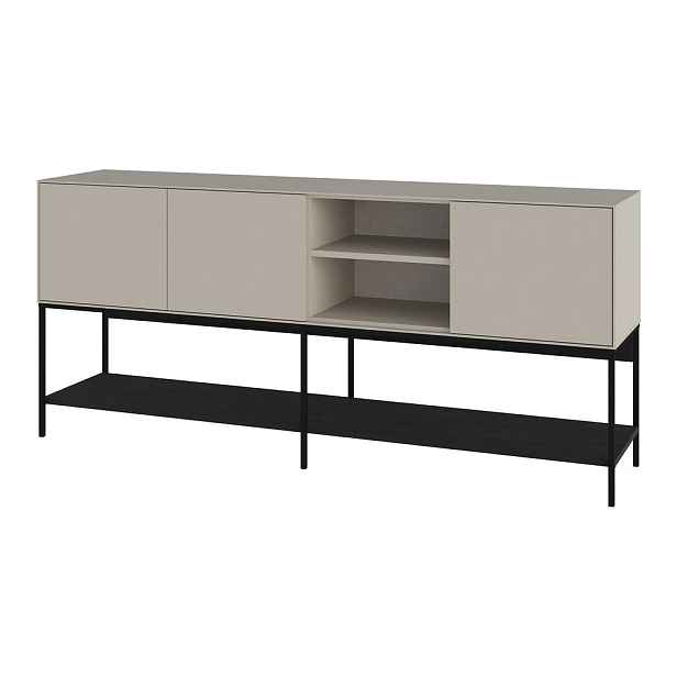 Černo-krémová komoda 180x80x40 cm Amira – Marckeric