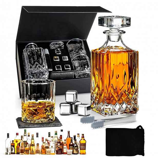 Set 2x Skleniček Na Whisky 700ML Dárková Sada Dárek Pro Muže