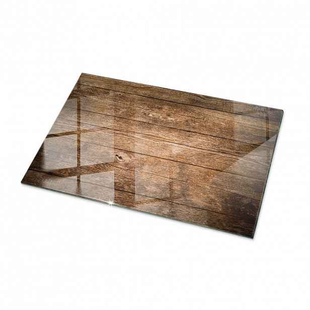 TULUP SKLENĚNÁ DESKA 100x70 cm Struktura dřevěných prken