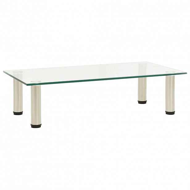 vidaXL TV stolek průhledný 60 x 35 x 17 cm tvrzené sklo