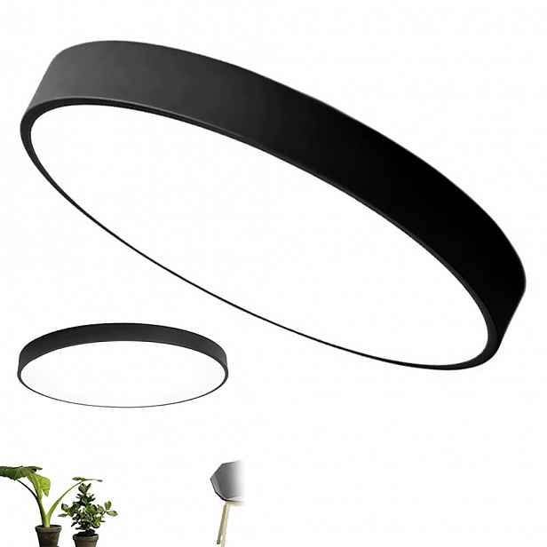40W Stropní Svítidlo Nástěnný Led 40 cm Kulatý Černý 3400lm 4000K Neutrální bílá barva