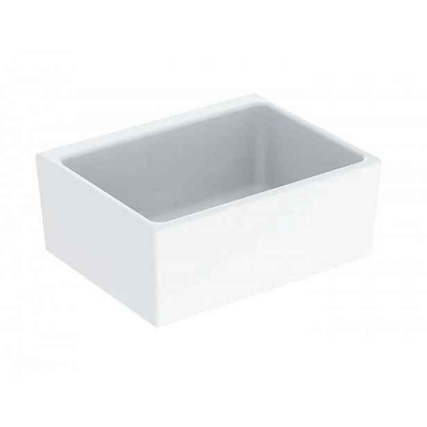 Geberit Publica - Umyvadlo na desku, 70x50 cm, bez přepadu, bez otvoru pro baterii, bílá 360070000