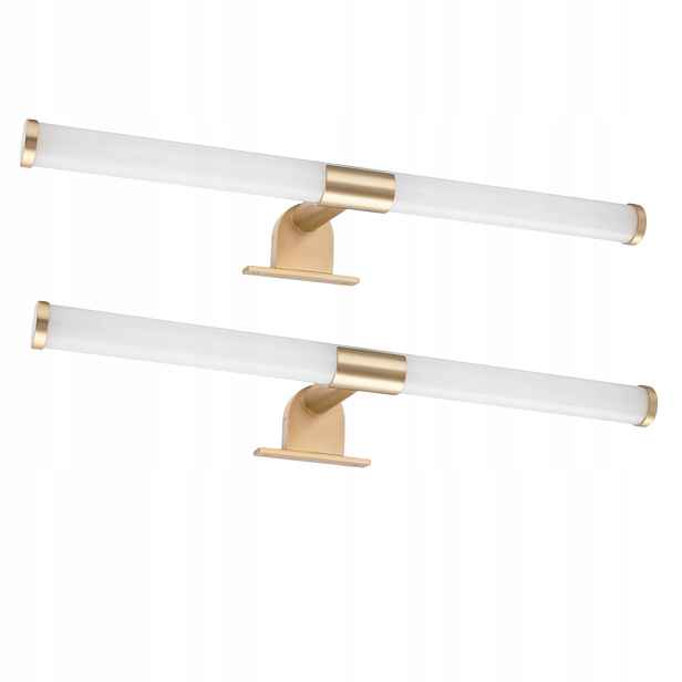 Sada 2 x Milagro Koupelnové nástěnné svítidlo na skříňku Zlatá Led 6W IP44 40 cm