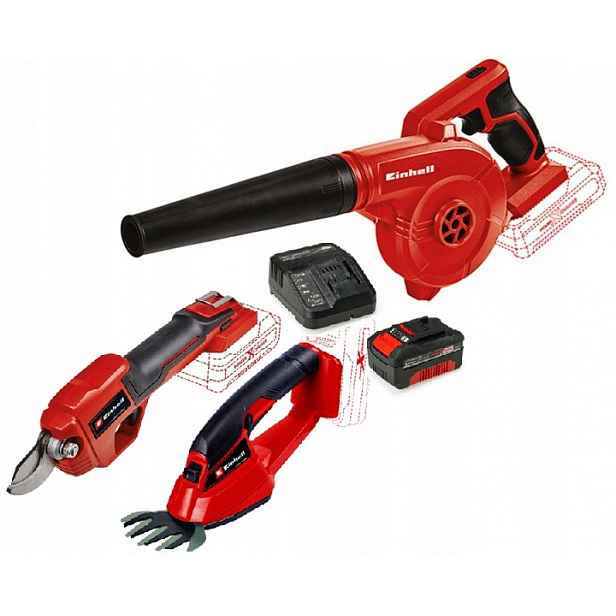 Einhell Sada Elektrického Nářadí Pro Zahradu 4AH 18V Nůžky Na Foukání