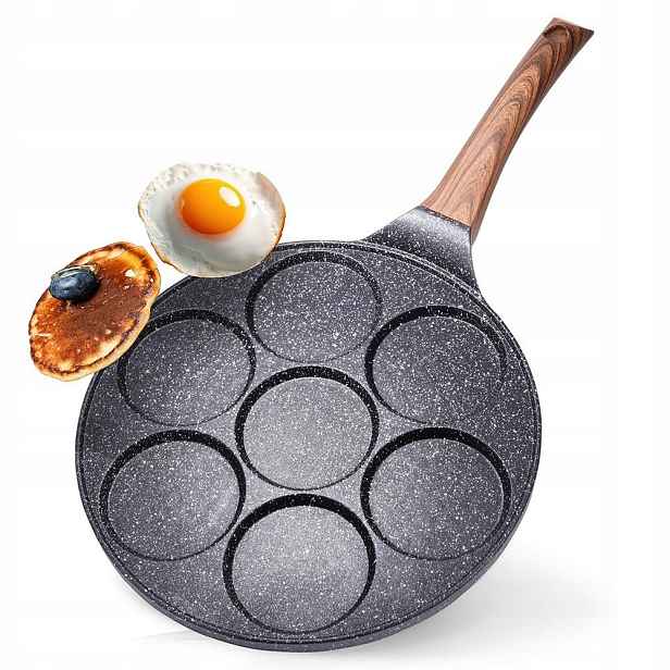 Granitová pánev na vejce Black&wood 7 otvorů 26 cm