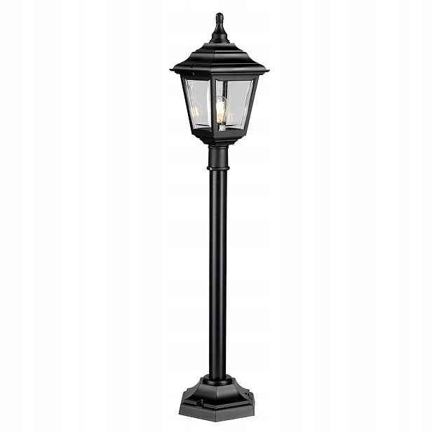Venkovní stojací lampa zahradní sloupek klasická černá 116 cm Elstead