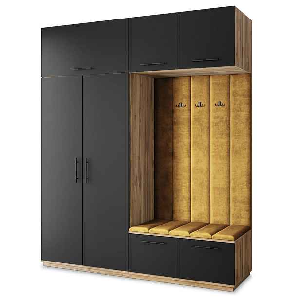 MASSENO MODERNÍ PŘEDSÍŇOVÁ SESTAVA REMA, 200/240/60 cm, dub Wotan