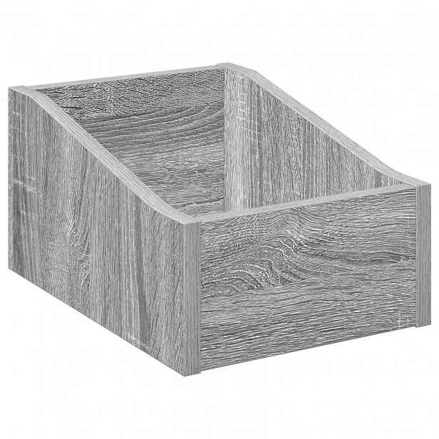 vidaXL Krabice na LP desky Šedý Sonoma 23 x 33 x 16 cm