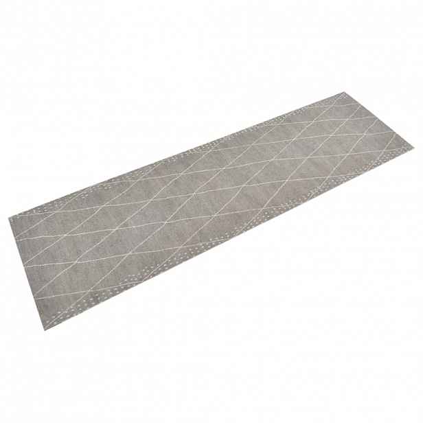 vidaXL Kuchyňský koberec omyvatelný Kosočtverce 45 x 150 cm samet