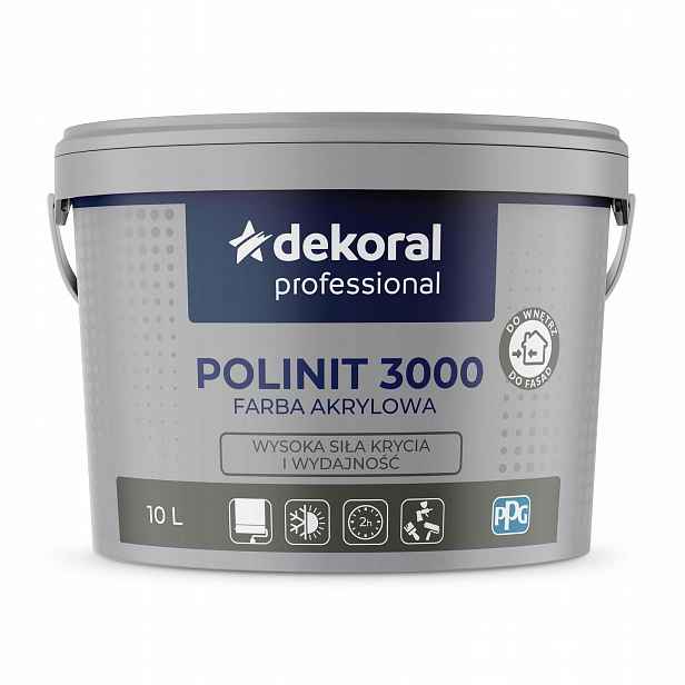 Polinit 3000 emulze na fasády a strop uvnitř stěny 10L Bílá