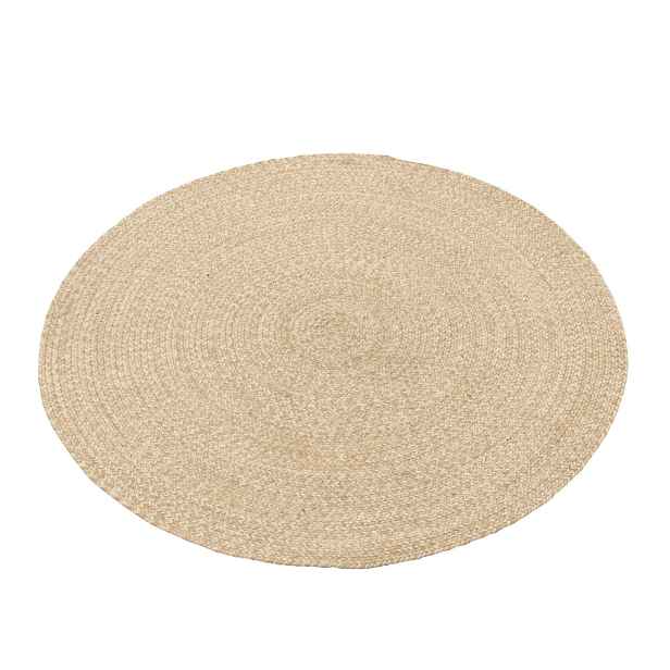 Venkovní přírodně-krémový kulatý koberec Miami Outdoor S - Ø 118 cm J-Line by Jolipa