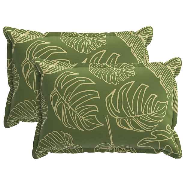 vidaXL Polštář 2 ks HOUTEN Listový design 50 x 80 cm Polyester