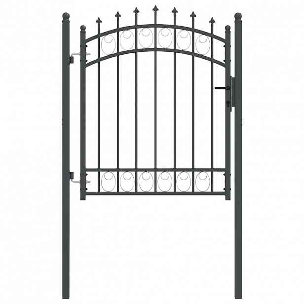 vidaXL Brána s hroty EMMEN 104 x 109,5 cm Zamykatelné