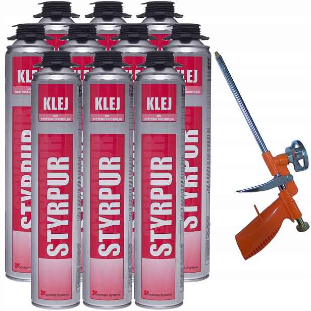 10 x Pěnové lepidlo na polystyren Xps Eps Grafit pistole