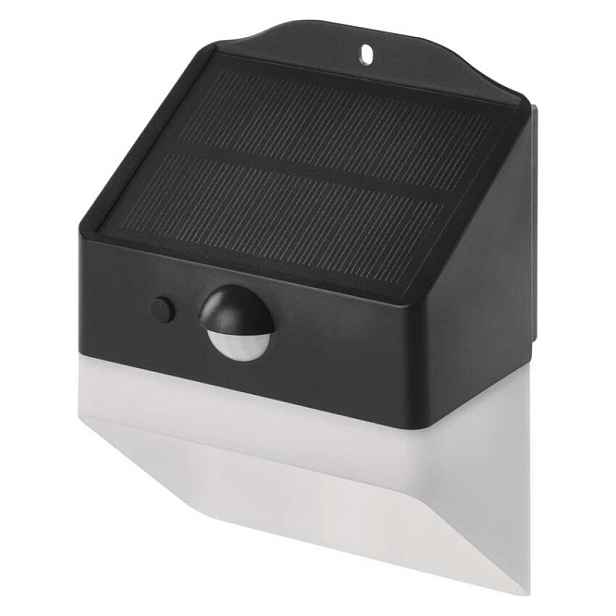 EMOS Solární LED svítidlo LUNIS s pohybovým čidlem černé/neutrální bílé