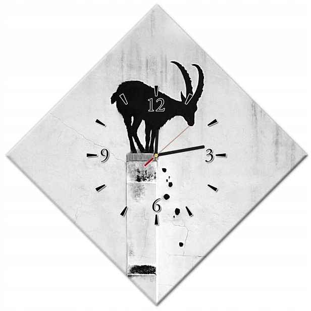 Hodiny 56x56 Kozica Banksy Gazela horská Nedostatek soukromí Mural
