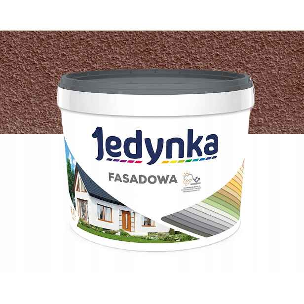 Jedynka Fasádní barva pro fasády a interiéry, cihlově hnědá 9L
