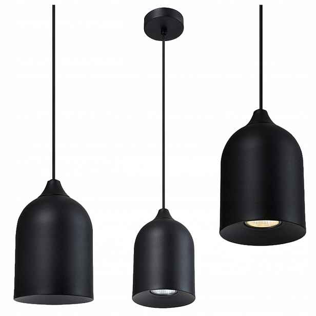 Kovová Závěsná Lampa Nilo Černá 1XGU10 Elegantní 118,5 CM Light Prestige