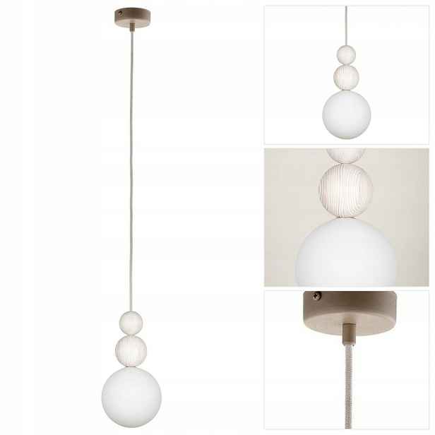 Závěsná lampa Rona béžová do chodby, nastavitelná, výrazná forma Sigma Lighting