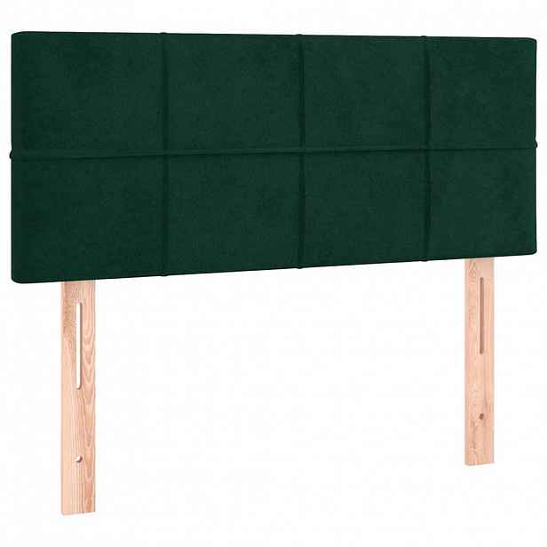 vidaXL Čelo postele tmavě zelené 90x5x78/88 cm samet
