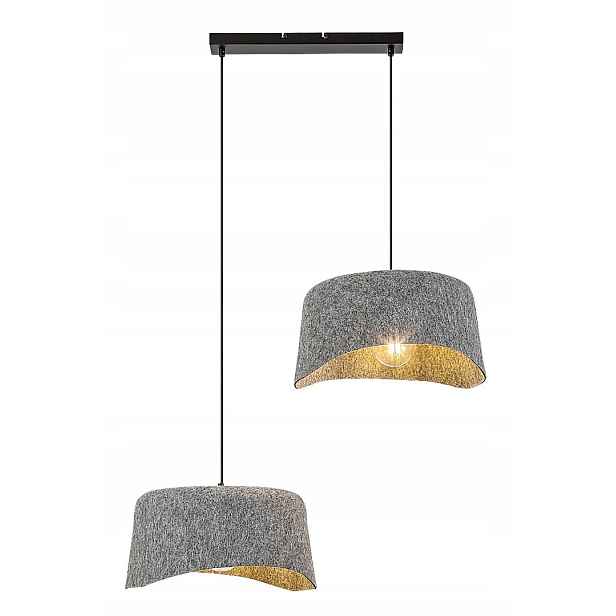 Závěsná lampa Rabalux Farelia černo-šedá 2xE27 kov/plst 120 cm