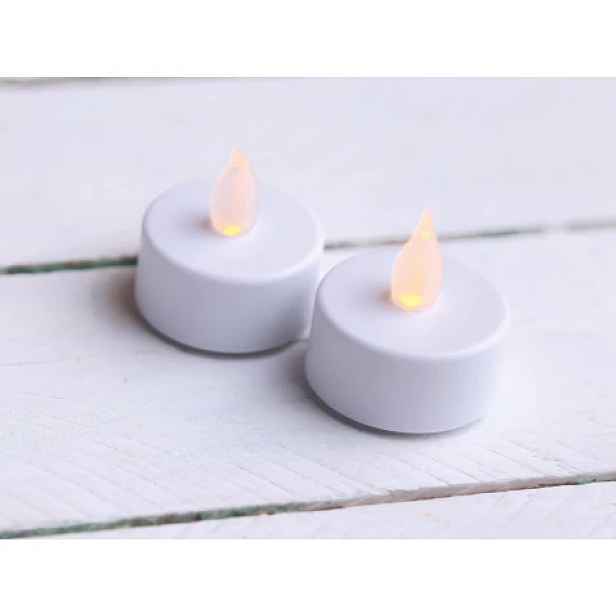 LED čajová svíčka (2 ks) bílá, 3,8 cm