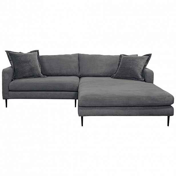 P & B ROHOVÁ SEDAČKA, textil, barvy grafitu
