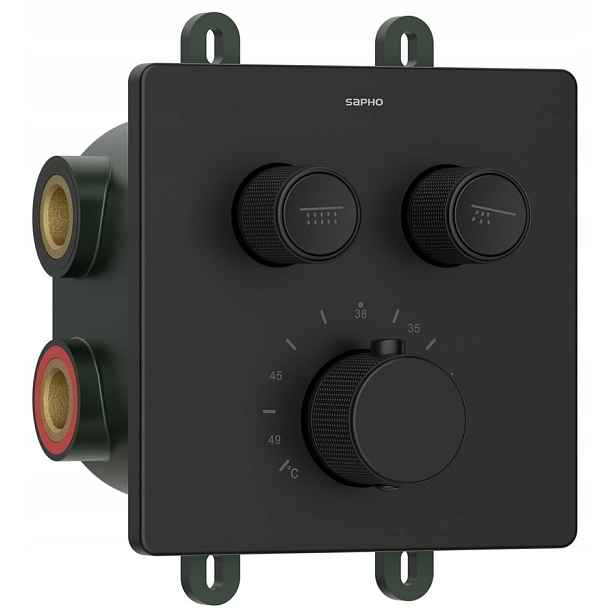 Smart Select termostatická podomítková sprchová baterie, box, 2 výstupy