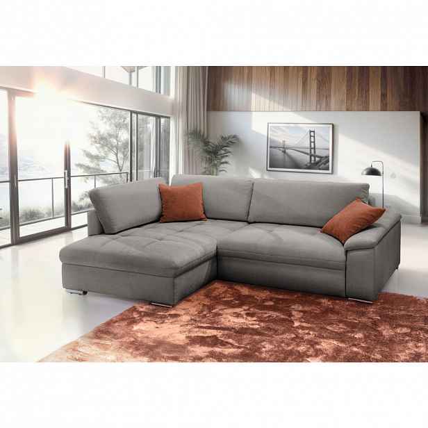 Livetastic ROHOVÁ SEDAČKA, textil, šedohnědá