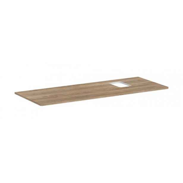 Deska pod umyvadlo Hansgrohe Xelu Q 136x1,6x55 cm přírodní dub 54124230