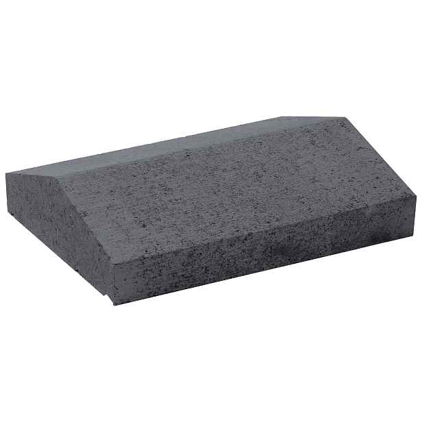 Deska zákrytová BEST III sedlová průběžná antracit 300×400×100 mm