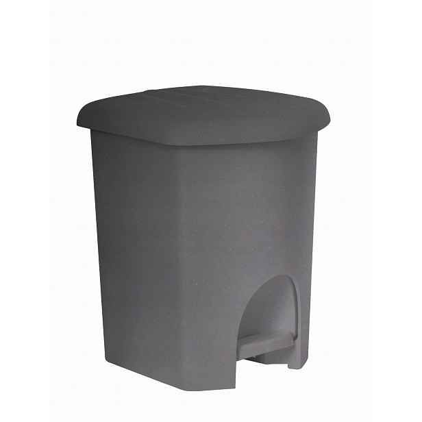 Odpadkový koš s pedálem 16 L Stříbrný Plast Team