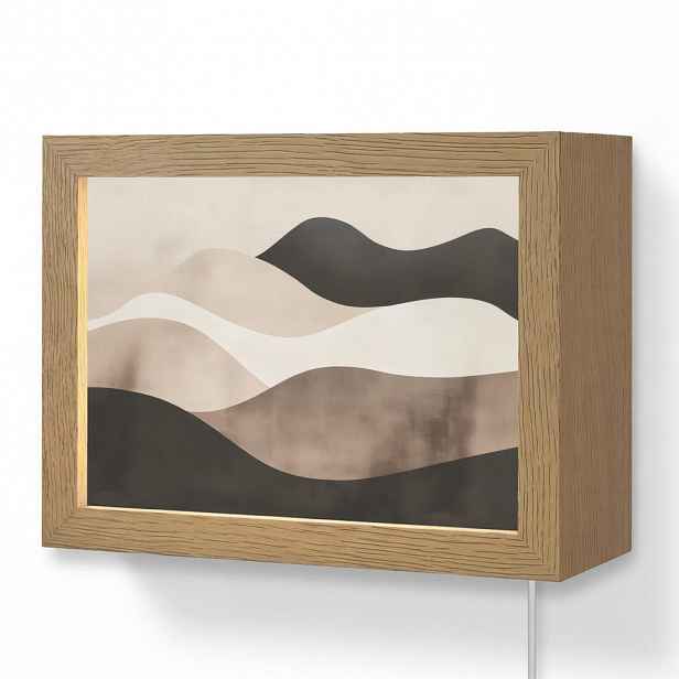 OnlyWow NÁSTĚNNÁ LAMPA Abstraktní - Krajina - Vlny - Krémová barva 20x15 cm