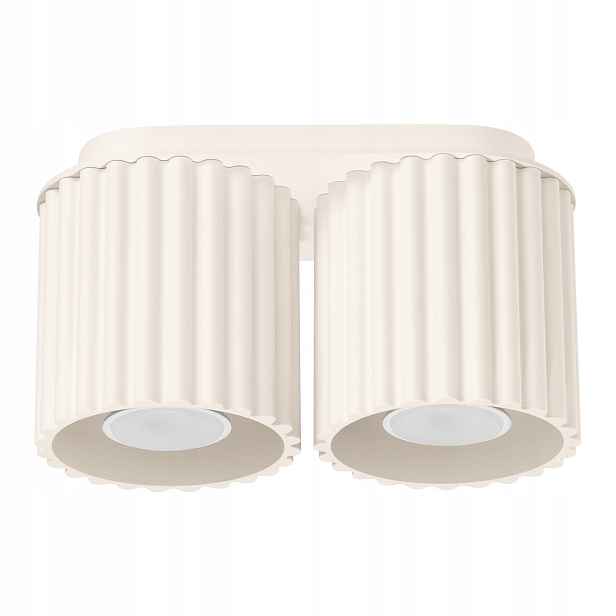 Sollux lighting stropní svítidlo béžová oválná 21 cm 2x gu10 aura
