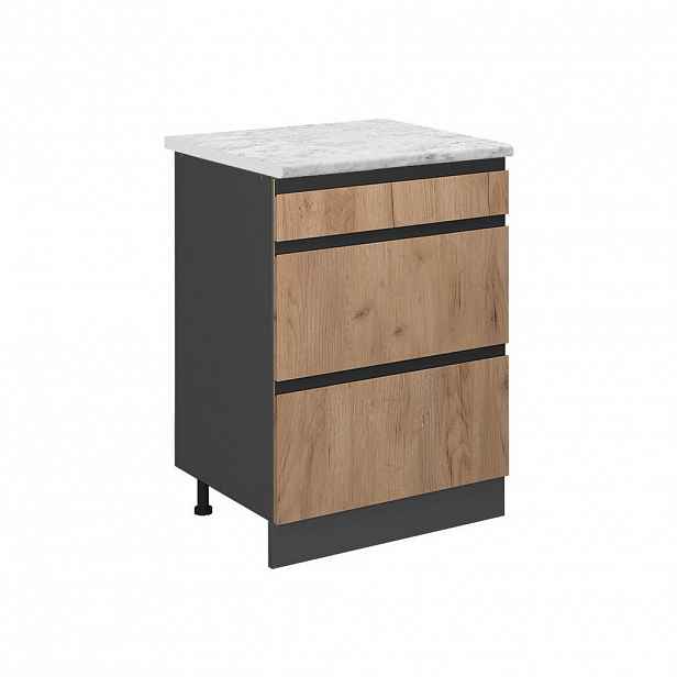 Vicco SPODNÍ SKŘÍŇKA KUCHYŇSKÉ LINKY R-Line Zlatý mocný dub 60 cm PD Mramor