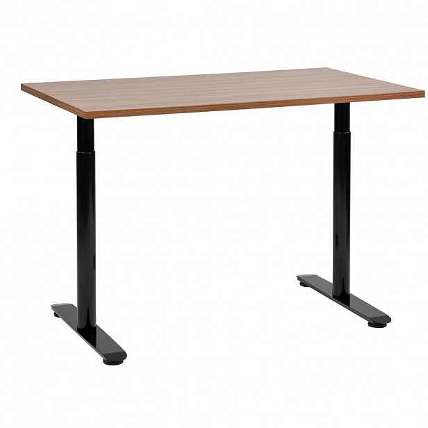 Beliani PSACÍ STŮL hnědočerný 120/72 cm manuální výškově nastavitelný Destin IV