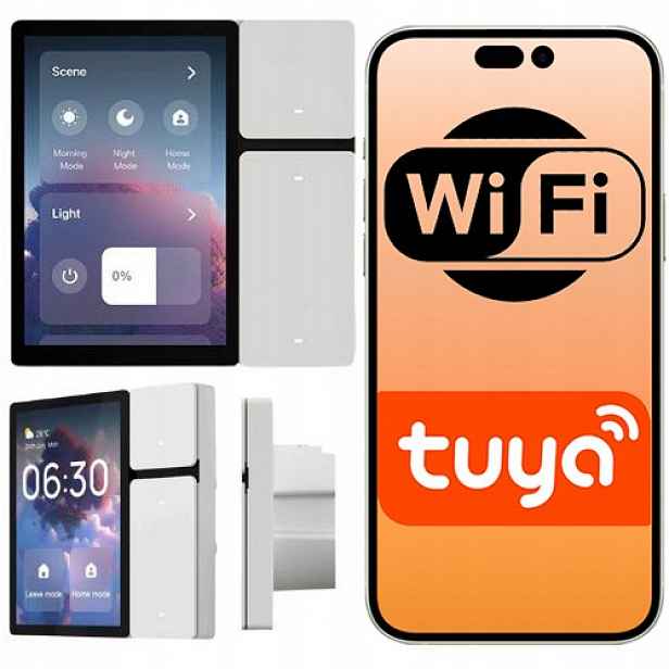 Inteligentní dotykový panel s třemi tlačítky WiFi Tuya Smart Life