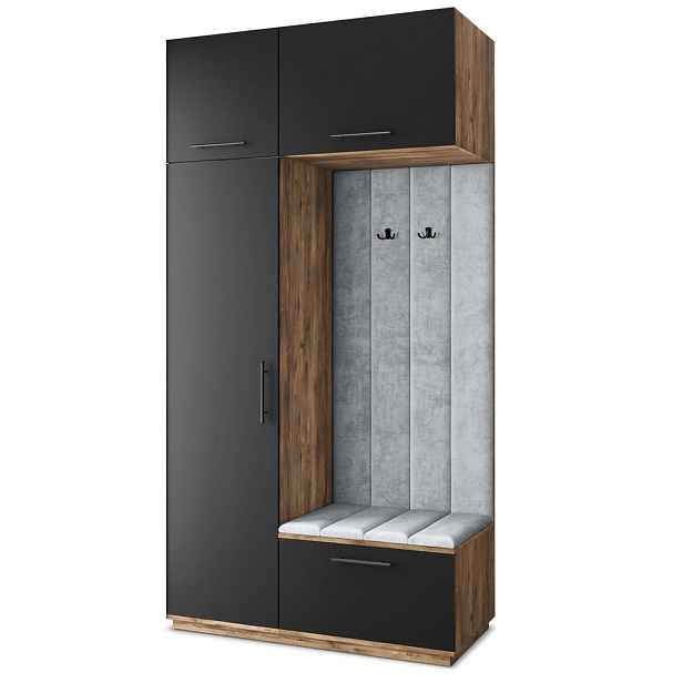 MASSENO MODERNÍ PŘEDSÍŇOVÁ SKŘÍŇ REMA, 120/240/60 cm, dekor dub