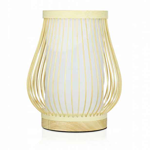 Noční Lampa Bambusová Stínidlo E27 Loft Dekorativní