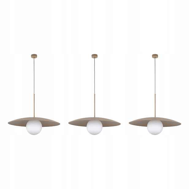 Tk Lighting Sada 3x Závěsná lampa Slate Sabia Glass 10910